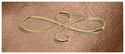 DNSEMP-L-601-GD-SH-BZ Gold Scroll Shimmer Bronze